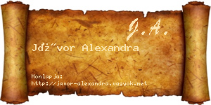 Jávor Alexandra névjegykártya